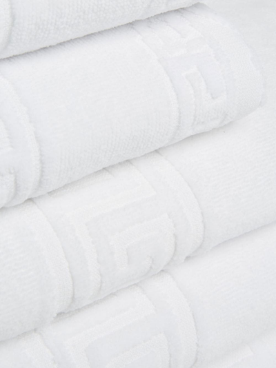 Shop Versace Medusa Classic Towel Set (set Of Five) In Weiss