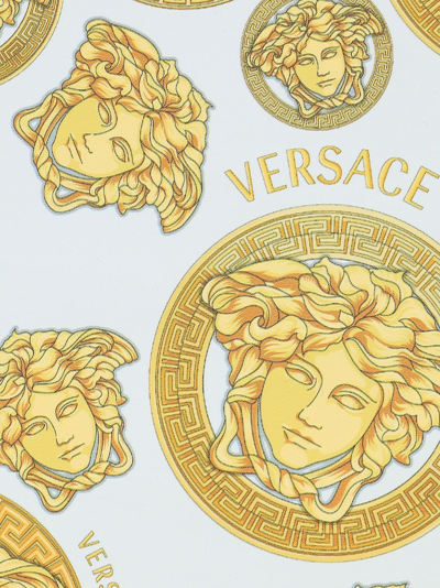 Shop Versace Medusa Amplified Napkin (set Of Two) In Weiss