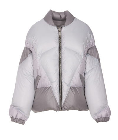 Shop Khrisjoy Iconic Heart Down Jacket In Grey