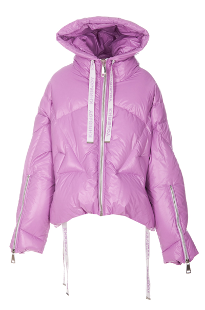 Shop Khrisjoy Iconic Down Jacket In Pink