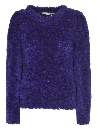 Shop Stella Mccartney Knitted Sweater In Violet