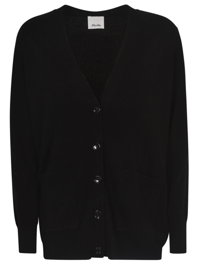 Shop Allude V-neck Cardigan In Black