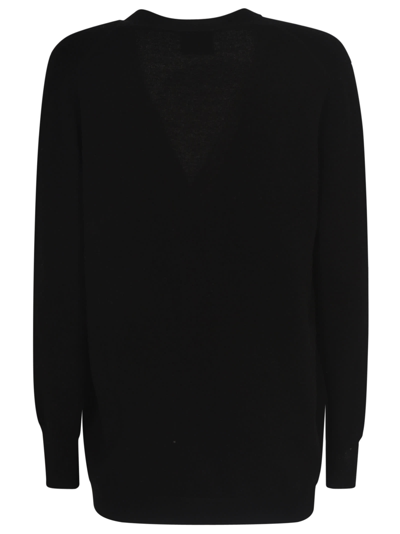 Shop Allude V-neck Cardigan In Black