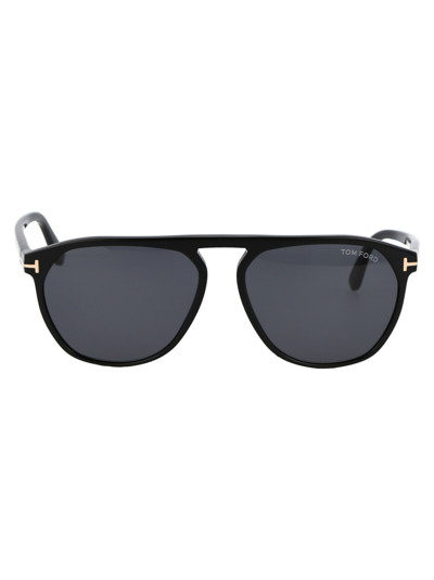 Shop Tom Ford Ft0835 Sunglasses In 01a Black