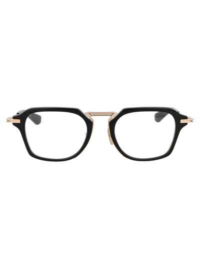 Shop Dita Aegeus Glasses In Black-withe Gold-black Palladium