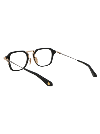 Shop Dita Aegeus Glasses In Black-withe Gold-black Palladium