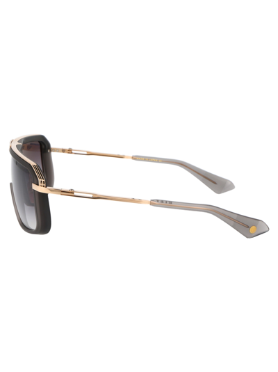 Shop Dita Mach-eight Sunglasses In Satin Crystal Grey-white Gold W/grey To Clear