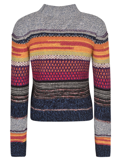 Shop Chloé Multi-knit Pullover In Multicolor