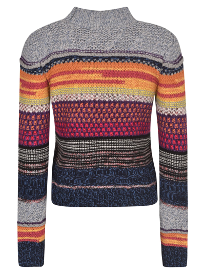 Chloé Multicolor Stripe Sweater In Multicolor