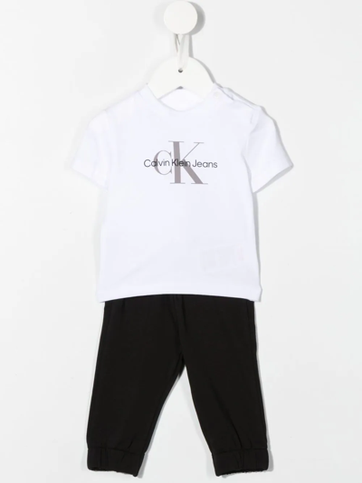 Shop Calvin Klein Logo-print Tracksuit Set In 白色