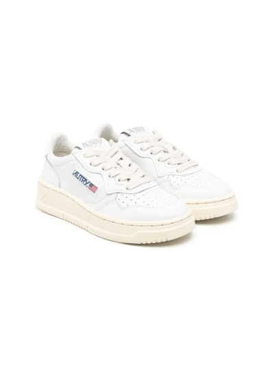 Shop Autry Perforated-detailing Low-top Sneakers In White