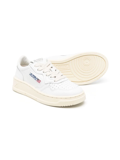 Shop Autry Perforated-detailing Low-top Sneakers In White