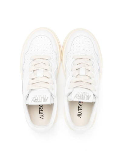 Shop Autry Perforated-detailing Low-top Sneakers In White