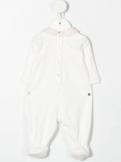 Shop Monnalisa Teddy-bear Print Babygrow In 白色