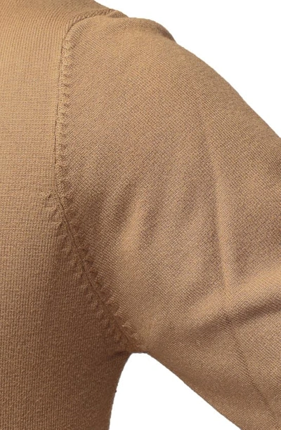 X-ray Core Mock Neck Knit Sweater In British Khaki