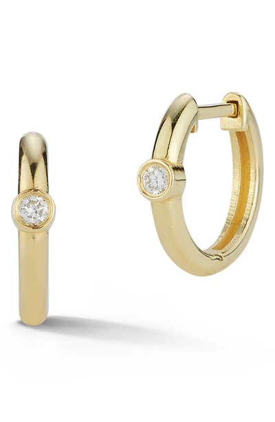 Shop Ember Fine Jewelry 14k Yellow Gold Diamond Huggie Hoop Earrings