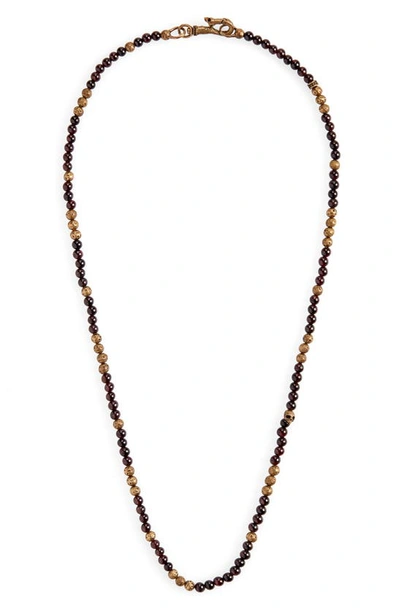 Shop John Varvatos Distressed Bead Necklace In Red