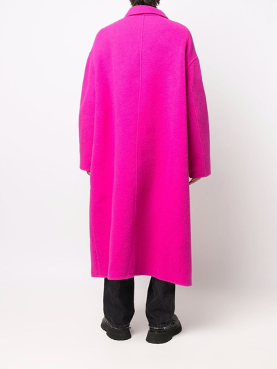 Ami Alexandre Mattiussi Oversize Wool Single-breasted Coat In Pink