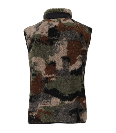 Shop Carhartt Wip Prentis Black Camouflage Vest In Black / Green