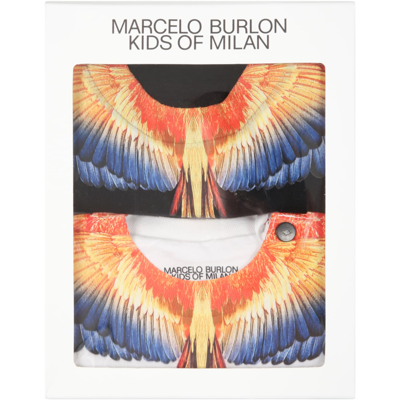 Shop Marcelo Burlon County Of Milan Multicolor Set For Baby Boy With Wings