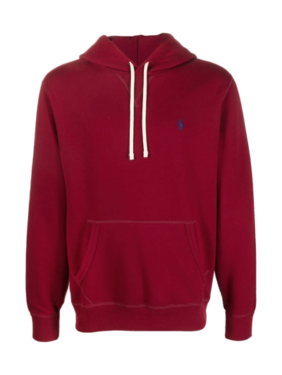 Shop Polo Ralph Lauren Iconic Hoodie In Holiday Red
