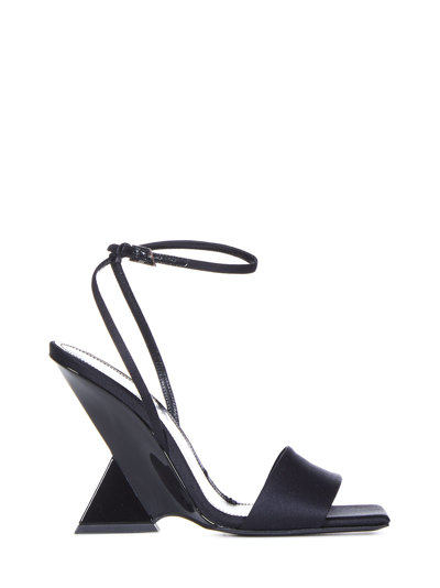 Shop Attico Cheope Sandals In Black