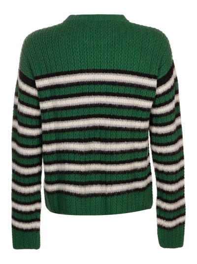 Shop Erl Unisex Stripes Crew Neck Sweater Knit In 2