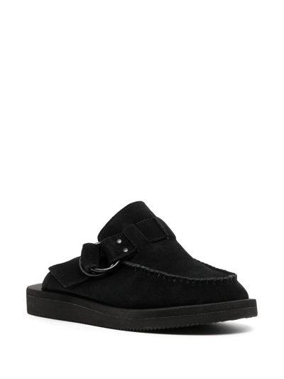 Shop Suicoke Lemi Suede Loafers In Schwarz