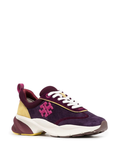 Shop Tory Burch Good Luck Low-top Sneakers In Violett