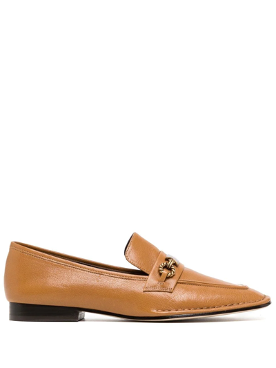 Shop Tory Burch Perrine 20mm Loafers In Braun