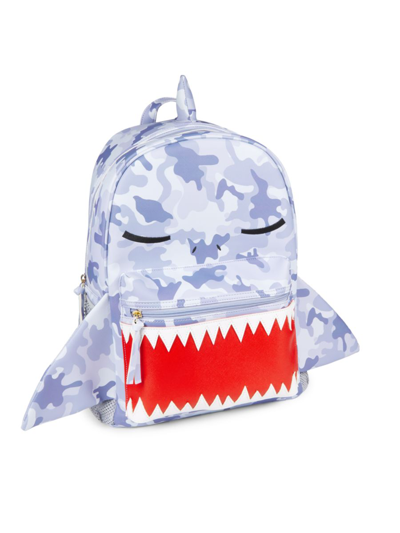 Under One Sky Kid's Blaine Shark Camouflage Backpack In White Multi