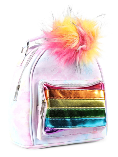 Under One Sky Kid's Faux Fur Rainbow Mini Backpack