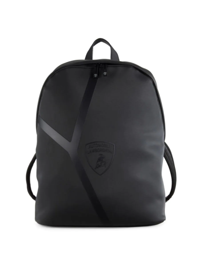 Shop Lamborghini Men's Logo Backpack In Black