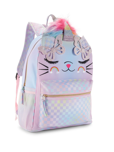 Under One Sky Kids' Girl's Spirited Check Backpack In Pink Multi