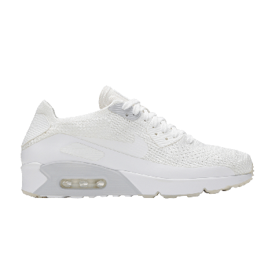 Pre-owned Nike Air Max 90 Ultra 2.0 Flyknit 'triple White' | ModeSens
