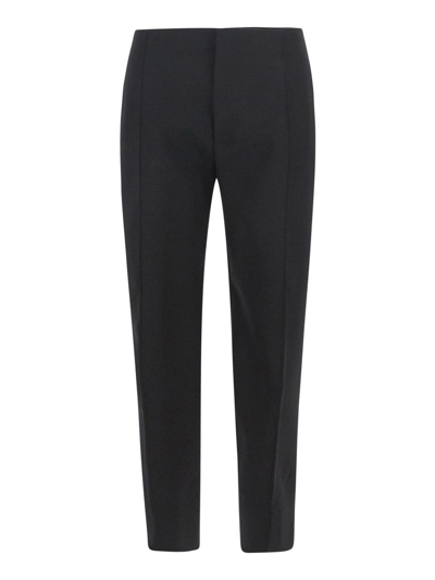 Shop Bottega Veneta Compact Trousers In Black