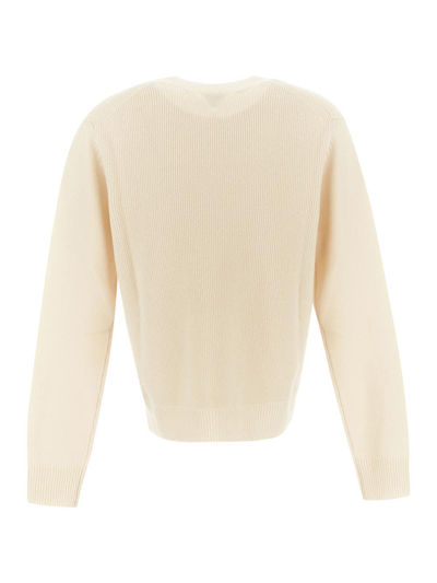 Shop Bottega Veneta Seasalt Compact Sweater In White
