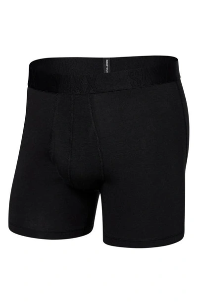 Shop Saxx Droptemp™ Cooling Cotton Slim Fit Boxer Briefs In Black