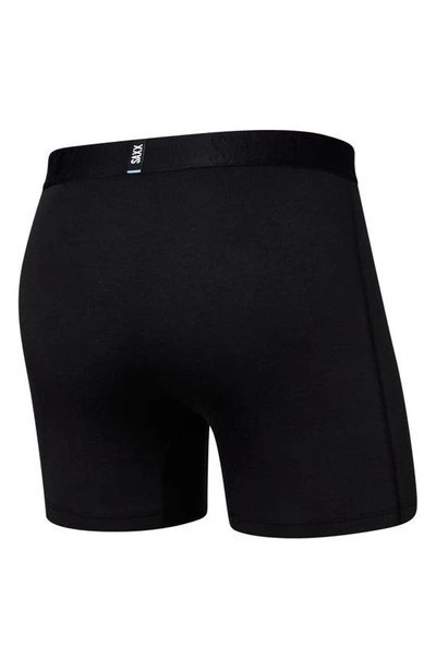 Shop Saxx Droptemp™ Cooling Cotton Slim Fit Boxer Briefs In Black