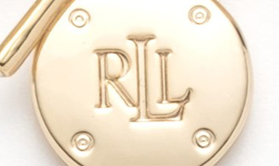 Shop Laurèn Lauren Ralph Lauren Padlock Beaded Toggle Bracelet In Gold