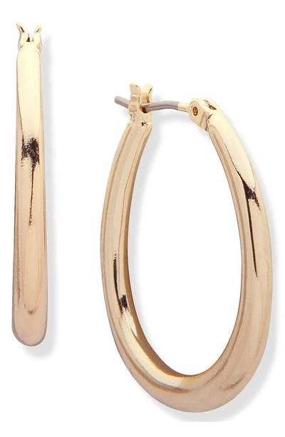 Shop Laurèn Lauren Ralph Lauren Oval Hoop Earrings In Gold