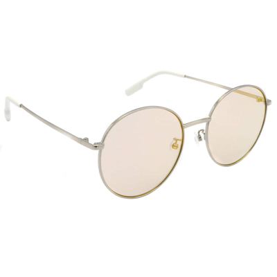 Shop Kenzo Pink Round Sunglasses Kz40089f 16c 56 In Gold / Pink