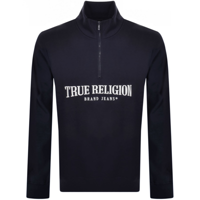 Shop True Religion Relaxed Sweatshirt Navy
