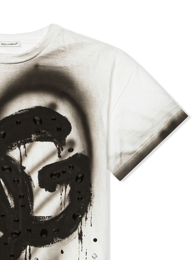 Shop Dolce & Gabbana Dg Graffiti-print T-shirt In White