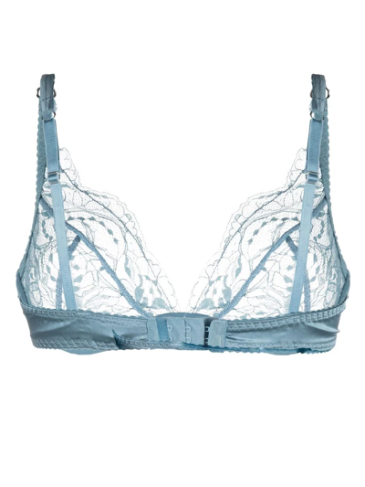 Shop Fleur Of England Lace Plunge Bra In Blue