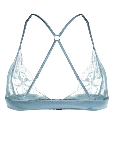 Fleur Of England Boudoir Lace Bra In Blue