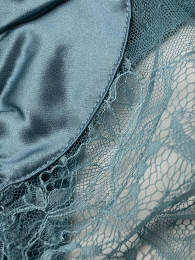 Fleur Of England Ocean High-waisted Thong In Blue