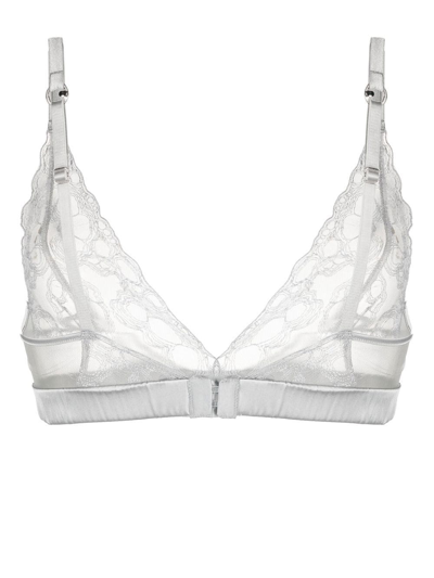 Shop Fleur Of England Sigrid Non-wired Bralette In Grey