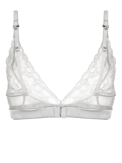 Fleur Of England Sigrid Non-wired Bralette In Grey