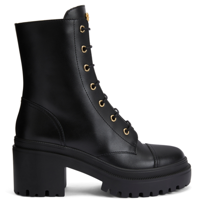 Giuseppe Zanotti Malakhy Lace-up Leather Boots In Black